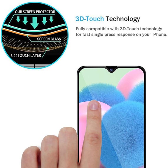 Samsung Galaxy A30s CaseUp Tam Kapatan Ekran Koruyucu Siyah 3